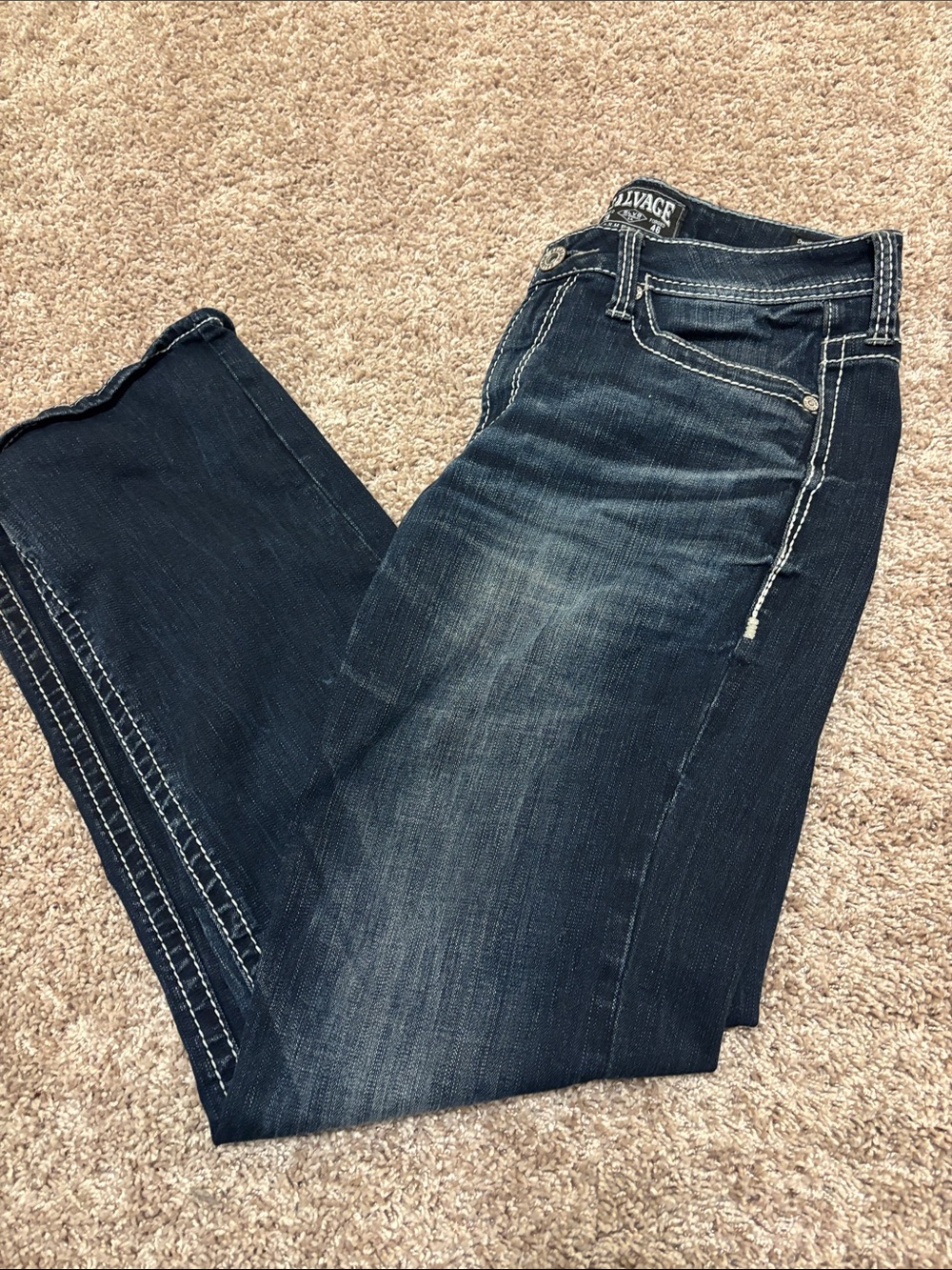 Salvage Women’s Dark Indigo Flare Denim Jeans